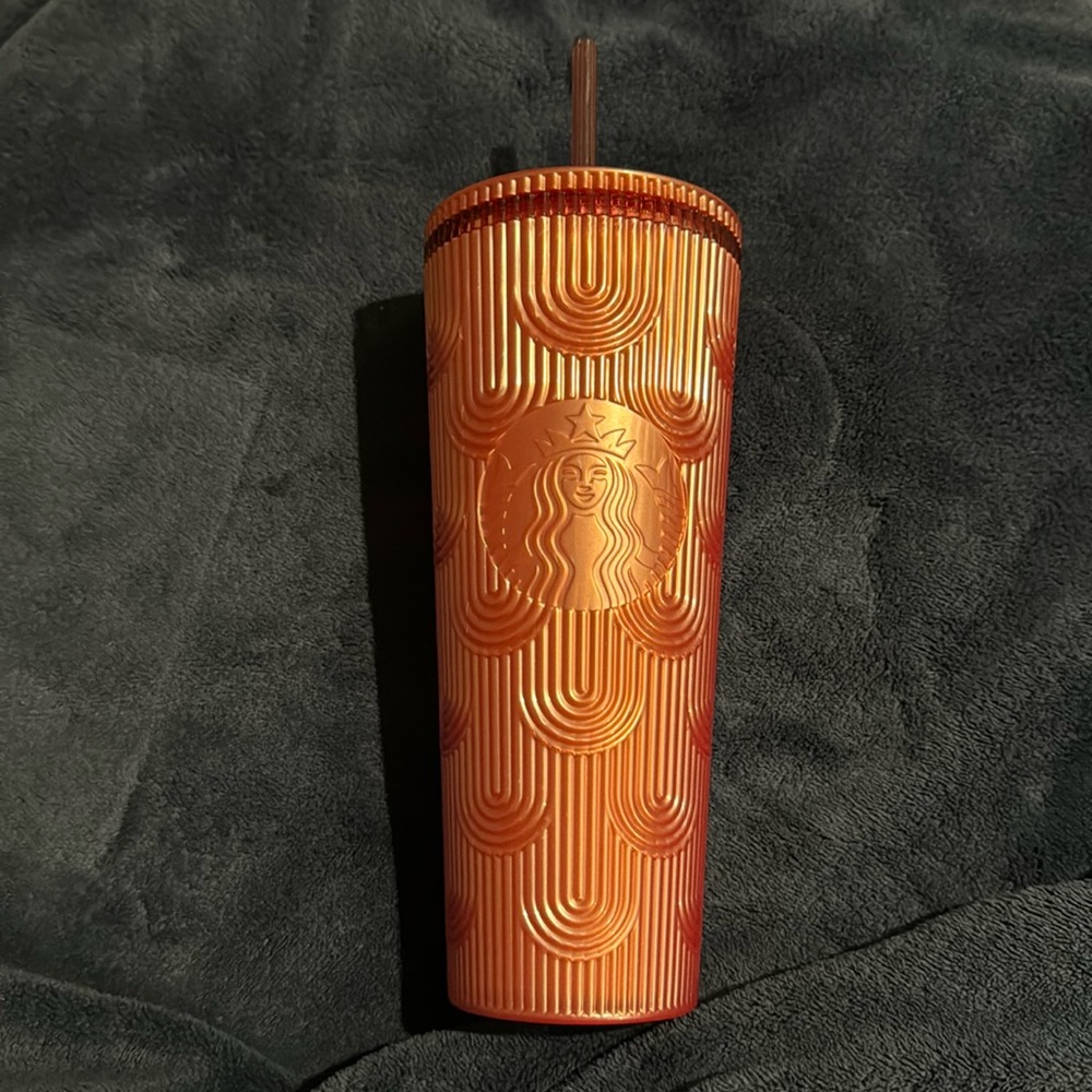 Starbucks Fall 2023 Pink Shimmer Shell Tumbler 24oz